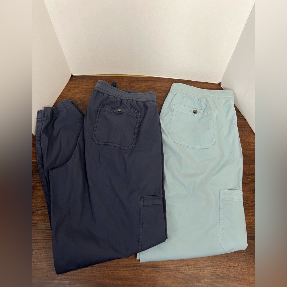 L.L. Bean Women’s Ripstop Pull On Pants size Large Regular Lot Of 2